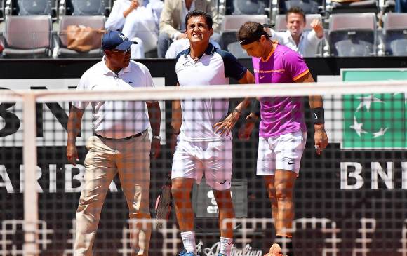 El tenista Nicolás Almagro se retiró con problemas en la rodilla izquierda. FOTO EFE El tenista Nicolás Almagro se retiró con problemas en la rodilla izquierda. FOTO EFE