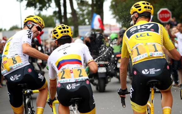 Sergio Luis Henao y Chris Froome. FOTO CORTESÍA SKY Sergio Luis Henao y Chris Froome. FOTO CORTESÍA SKY