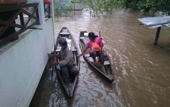 Habitantes de los municipios de Leticia y Puerto Nariño están afectados por las lluvias de las últimas semanas. FOTO ungrd
