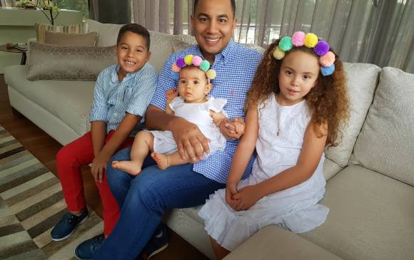 Pipe Peláez y sus hijos. FOTO Cortesía Pipe Peláez y sus hijos. FOTO Cortesía
