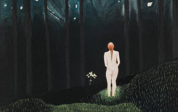 Quiero ver el bosque. Óleo sobre tela. 70 x 70 cm / Colección privada. FOTO CORTESIA Davivienda