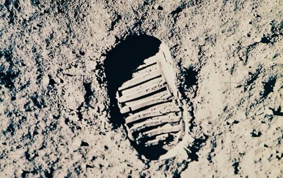 Una foto de 1969 tomada por Buzz Aldrin de su impresión de arranque en la superficie de la luna. FOTO Nasa Una foto de 1969 tomada por Buzz Aldrin de su impresión de arranque en la superficie de la luna. FOTO Nasa