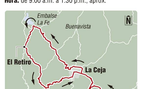<p>Sábado 16 de febrero – Etapa 5:</p><p></p><p>En la etapa 5 el cierre de vías comenzará a las 7:30 de la mañana hasta las 3:00 de la tarde. La carrera comenzará en el municipio de La Unión para tomar luego La Ceja, pasar por el sector de Don Diego, la glorieta de La Fe, El Retiro por el sector de Puro Cuero y luego toma la vía a las Partidas de Pantanillo, para retornar a La Ceja al barrio Payuca, la glorieta La Unión y termina en este municipio.</p> <p>Sábado 16 de febrero – Etapa 5:</p><p></p><p>En la etapa 5 el cierre de vías comenzará a las 7:30 de la mañana hasta las 3:00 de la tarde. La carrera comenzará en el municipio de La Unión para tomar luego La Ceja, pasar por el sector de Don Diego, la glorieta de La Fe, El Retiro por el sector de Puro Cuero y luego toma la vía a las Partidas de Pantanillo, para retornar a La Ceja al barrio Payuca, la glorieta La Unión y termina en este municipio.</p>
