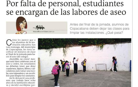 Denuncia publicada en la edición del 19 de marzo de EL COLOMBIANO. Denuncia publicada en la edición del 19 de marzo de EL COLOMBIANO.