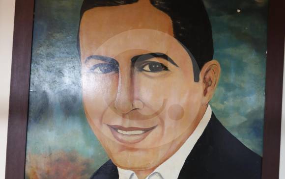 Cuadro de Gardel, en el Patio del Tango.