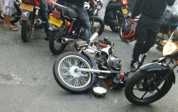 Este fue el accidente en Prado Centro. FOTO CORTESÍA GUARDIANES ANTIOQUIA Este fue el accidente en Prado Centro. FOTO CORTESÍA GUARDIANES ANTIOQUIA
