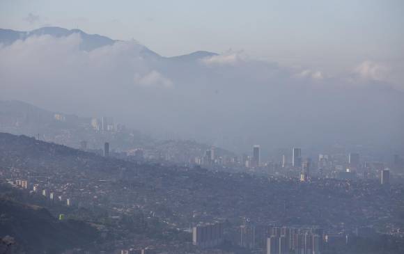 Así estaba el aire en Medellín el 26 de febrero de 2018. FOTO EL COLOMBIANO Así estaba el aire en Medellín el 26 de febrero de 2018. FOTO EL COLOMBIANO