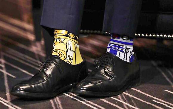 Detalle de las medias de Star Wars del primer ministro Trudeau. FOTO AP Detalle de las medias de Star Wars del primer ministro Trudeau. FOTO AP