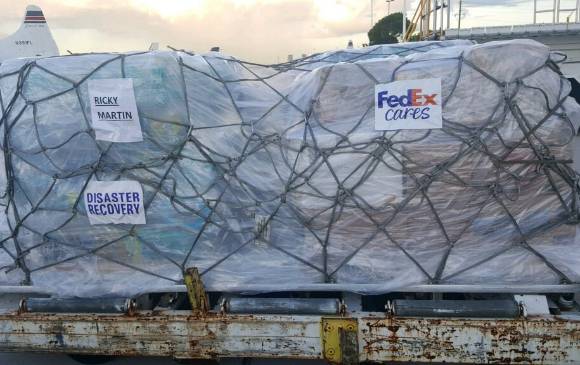 Este fue el cargamento que se repartió en la isla. FOTO Twitter FedEx Este fue el cargamento que se repartió en la isla. FOTO Twitter FedEx