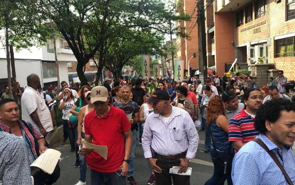 15.000 personas se unieron a la marcha. FOTO: Cortesía Asociación de Institutores de Antioquia (Adida) y Asociación Colombiana de Representantes Estudiantiles (Acrees)