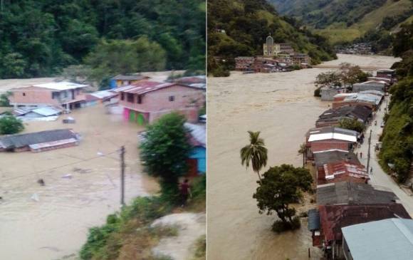 El caudal del río inundó dos barrios. FOTO CORTESÍA El caudal del río inundó dos barrios. FOTO CORTESÍA