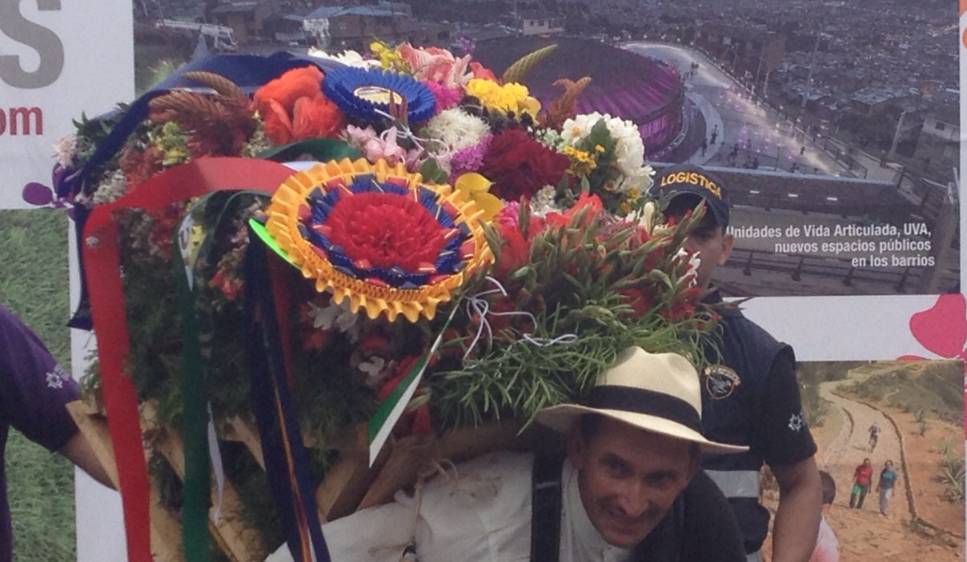 Carlos Alberto Grisales Ramírez fue el ganador en la categoría Tradicional y además fue el ganador absoluto del Desfile de Silleteros del año 2015. FOTO EDWIN BUSTAMANTE