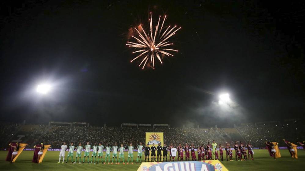 Una genialidad del atacante Dayro Moreno le dio la ventaja al verde este miércoles 1-0 ante el Tolima en la ciudad de Ibagué. Foto: Luisa González, Colprensa