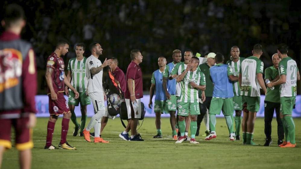 Una genialidad del atacante Dayro Moreno le dio la ventaja al verde este miércoles 1-0 ante el Tolima en la ciudad de Ibagué. Foto: Luisa González, Colprensa