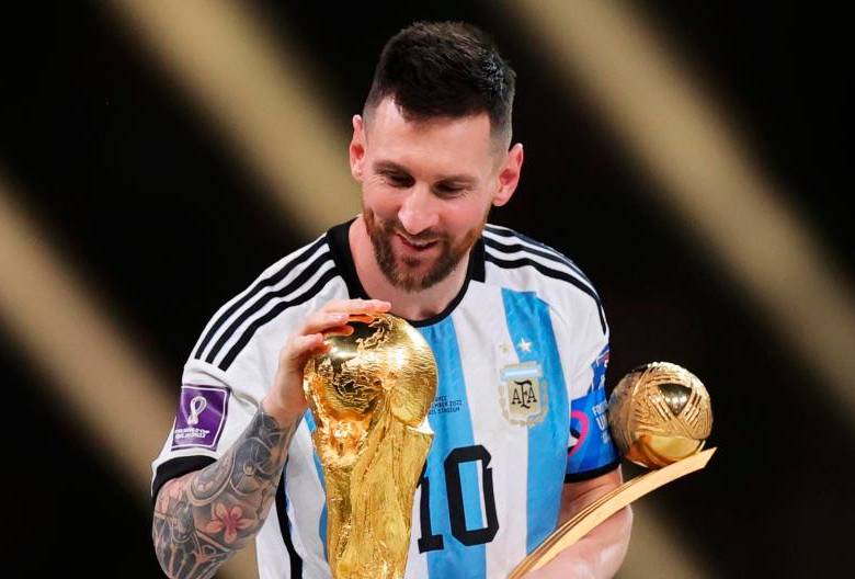 Lionel Messi fue catalogado como el mejor jugador de Qatar 2022. Foto EFE