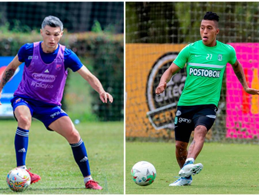 Daniel Torres por el DIM, y Sebastián Gómez por Nacional, dos protagonistas del clásico antioqueño. FOTOS JUAN ANTONIO SÁNCHEZ