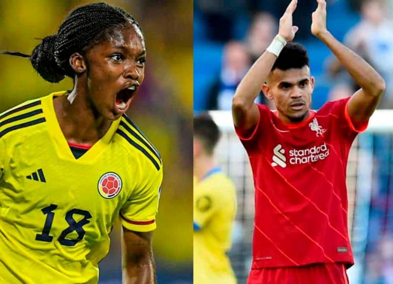 Linda Caicedo y Luis Díaz fueron los deportistas colombianos con mayor impacto a nivel internacional este año. FOTOS ARCHIVO EFE