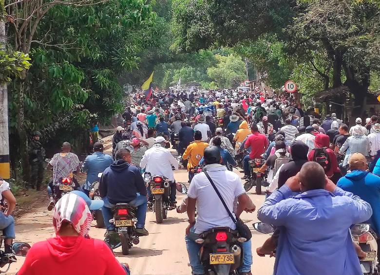 Durante el pasado mes de marzo, en el Bajo Cauca, se presentaron múltiples disturbios y protestas por cuenta del paro minero. FOTO: JULIO CÉSAR HERRERA ECHEVERRI.