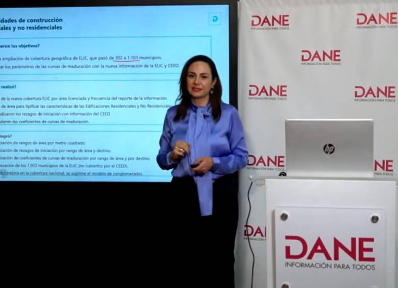 La directora del Dane, Piedad Urdinola, divulgó hoy las cifras del PIB 2022. FOTO tomada de YouTube