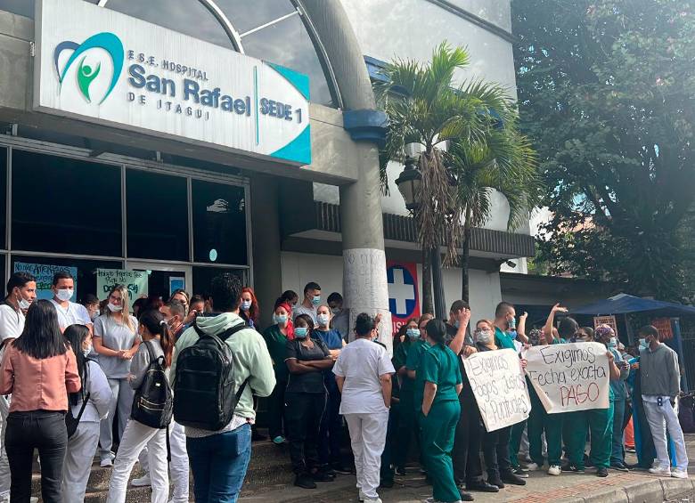 Los trabajadores hicieron la manifestación en la mañana de este jueves. FOTO Cortesía