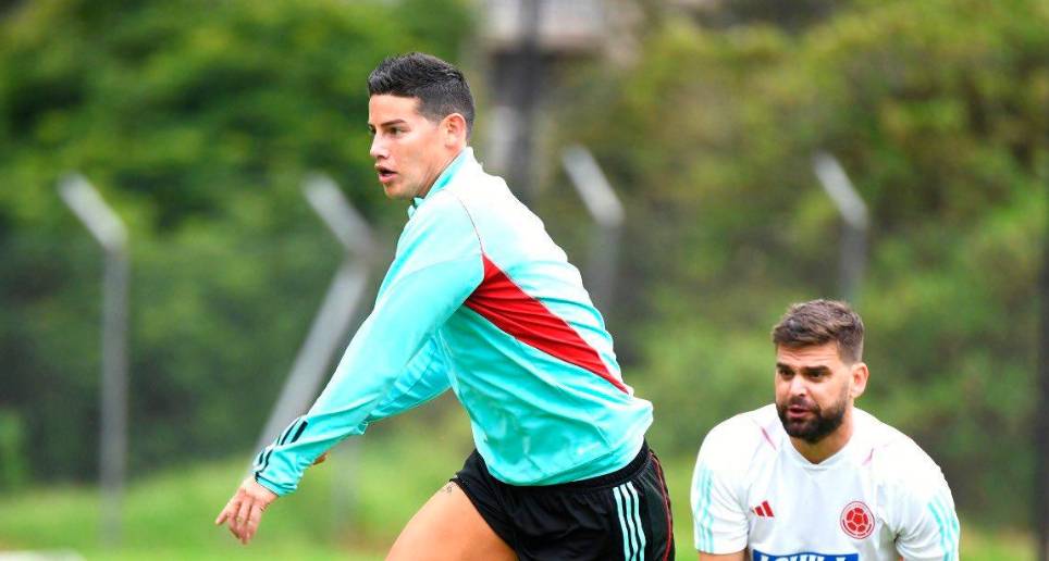 James Rodríguez estuvo en Bogotá, entrenando en la sede de la Federación Colombiana de Fútbol. FOTO CORTESIA FCF 