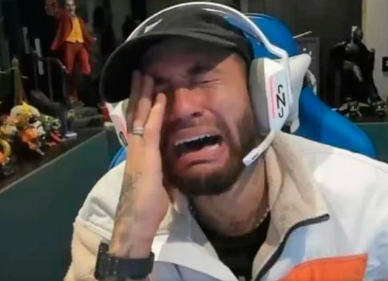 La reacción de Neymar tras perder un millón de euros en una partida de póker. FOTO CAPTURA DE PANTALLA