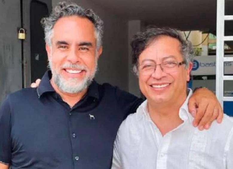 Armando Benedetti y Gustavo Petro fueron inseparables durante la campaña electoral. FOTO CORTESÍA