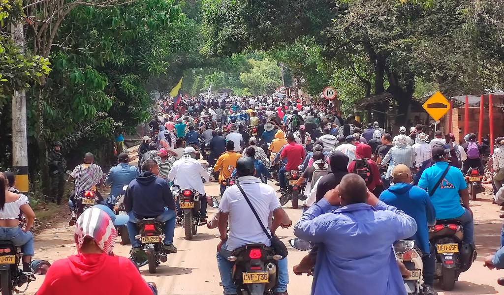 Durante el pasado mes de marzo, en el Bajo Cauca, se presentaron múltiples disturbios y protestas por cuenta del paro minero. FOTO: JULIO CÉSAR HERRERA ECHEVERRI.