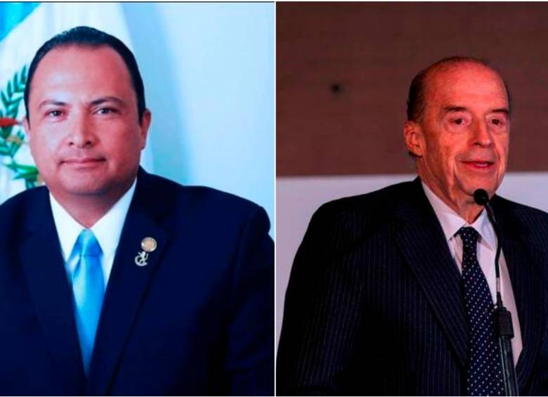Mario Búcaro y Álvaro Leyva se reunieron para tratar de solucionar los problemas diplomáticas entre Colombia y Guatemala. FOTOS: TOMADA DEL TWITTER DE @MarioBucaroGT Y COLPRENSA 