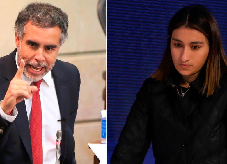 El embajador de Colombia en Venezuela, Aramando Benedetti, y la jefa de gabinete, Laura Sarabia. FOTO: COLPRENSA