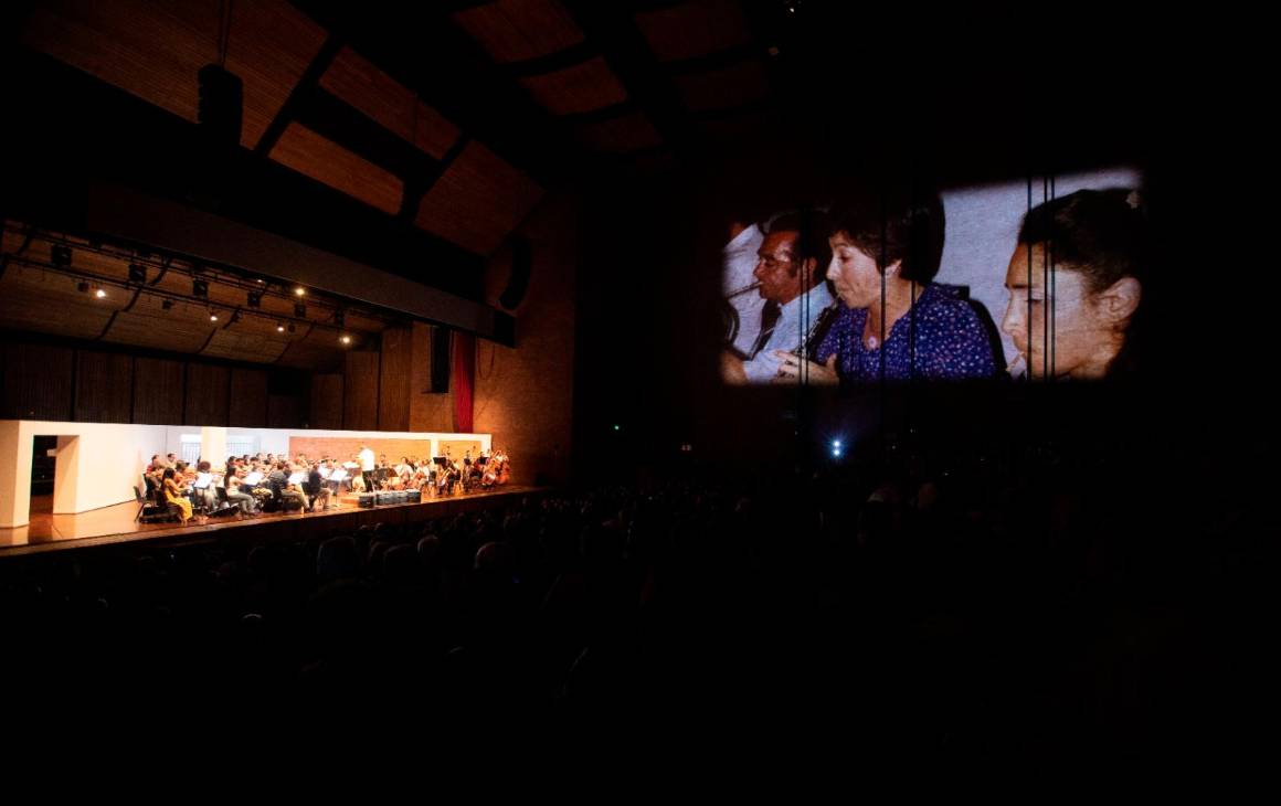 A los primeros músicos se les recordó a través de imágenes. FOTO: Esneyder Gutiérrez