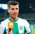 El corredor Peter Sagan fue uno de los espectadores que tuvo la final entre Atlético Nacional y el Deportivo Pereira. FOTO TOMADA PANTALLAZO