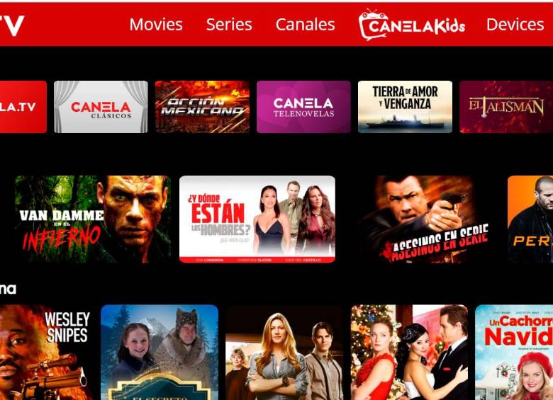 Así luce la plataforma de Canela TV. FOTO Cortesía