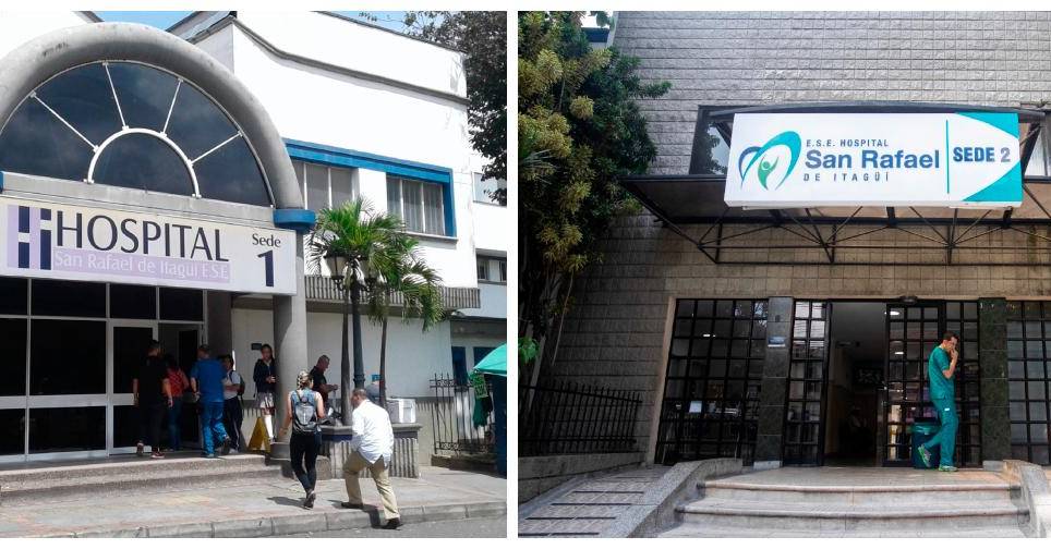 Las dos sedes del hospital San Rafael de Itagüí se verán afectadas por el cese de las actividades de los profesionales que no han recibido sus pagos. FOTO: Manuel Saldarriaga.
