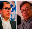El presidente Gustavo Petro y el fiscal Francisco Barbosa. FOTO: COLPRENSA