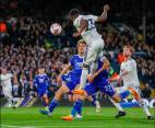 Este es el momento en el que el colombiano marcó el tanto en el duelo ante el Leicester. FOTO TOMADA @LUFC