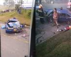El hecho, que ocurrió este domingo 29 de enero, se dio por un choque entre un automóvil y un tractocamión. FOTO Cortesía