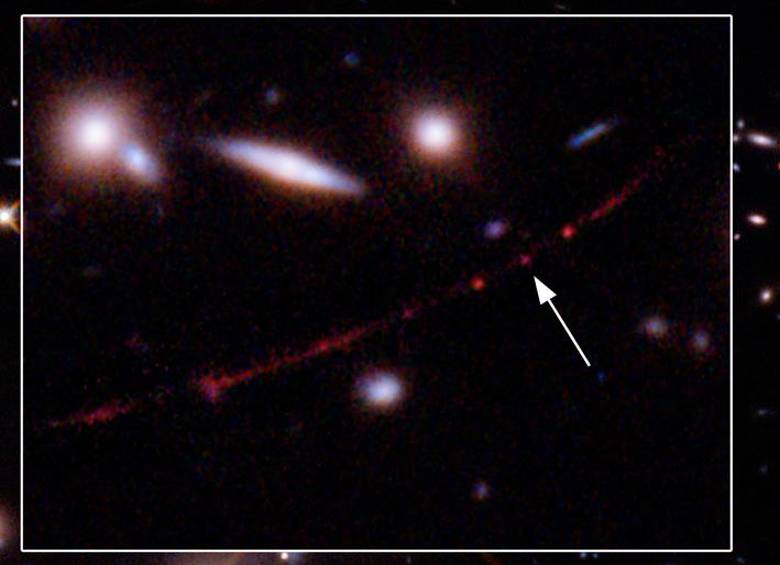 Los astrónomos la apodaron Eärendel y rompió el récord de 2018, pues emitió luz en los primeros mil millones de años del universo. Foto: Hubble.