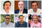 Juan Manuel Galán, Gilberto Tobón, Alfredo Ramos, Juan Ignacio Torres, Juan David Valderrama y Liliana Rendón. FOTOS EL COLOMBIANO y Cortesía