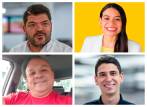Arriba: Juan Diego Gómez y Vanessa Macías; abajo: Luis Gonzaga y David Toledo. FOTOS EL COLOMBIANO y Cortesía