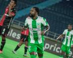Dorlan Pabón con su doblete tiene a Nacional ganando parcialmente en el Metropolitano de Barranquilla. FOTO CORTESIA NACIONAL 