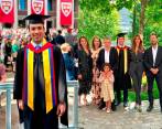 Hijo del expresidente Juan Manuel Santos se graduó de Harvard. Foto: Tomadas del Twitter @EstebanSantos10. 