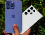 Los celulares iPhone 14 Pro Max y Galaxy S23 Ultra son las últimas novedades de estas marcas. FOTO Jaime Pérez 