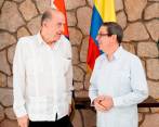 El canciller colombiano Álvaro Leyva viajó este jueves a Cuba y se reunión con su homólogo, Bruno Rodríguez. FOTO: TWITTER