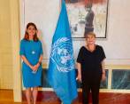 Marta Lucía Ramírez y Michelle Bachelet se reunieron en Suiza el 14 de junio y hablaron de las manifestaciones. FOTO Vicepresidencia