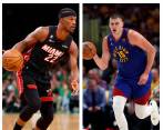 Jimmy Butler y Nikola Jokic. FOTOS GETTY