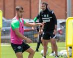Tomás Ángel durante uno de los entrenamientos del conjunto verde. FOTO: JUAN ANTONIO SÁNCHEZ