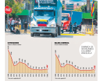 En el primer mes circularon de Colombia a Venezuela 64 camiones con mercancías. FOTO CAMILO SUÁREZ