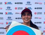 La colombiana Sara López logró Récord del Mundo en el Hyundai Archery World Cup Medellín 2022. FOTO CORTESÍA 