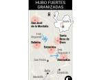 Las fuertes granizadas que se han registrado en el departamento durante las últimas semanas se han traducido en cuantiosas pérdidas para los campesinos y el sector lechero de la subregión del Norte antioqueño. En la imagen se aprecian los impactos que sufrió San José de la Montaña. FOTO Cortesía @soydeituango